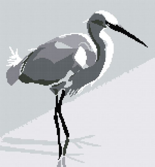 heron cross stitch image