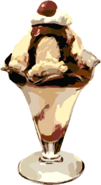 ice cream cross stitch image