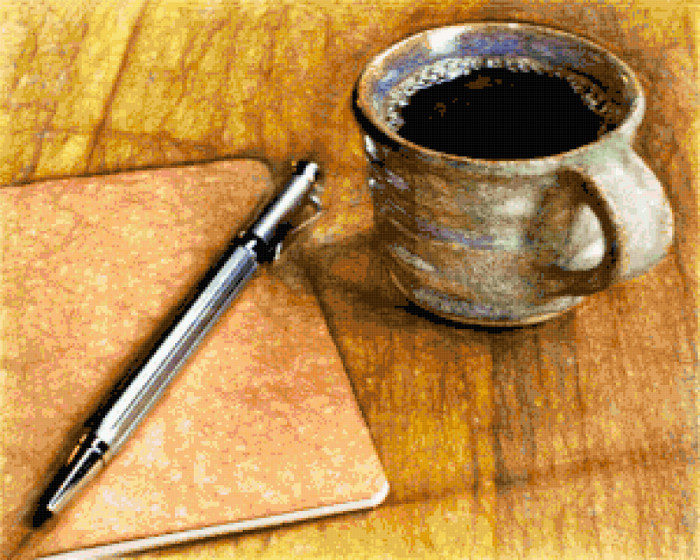 coffee cross stitch image