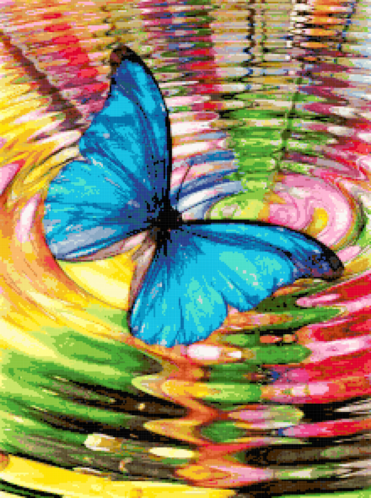 fantasy butterfly cross stitch image