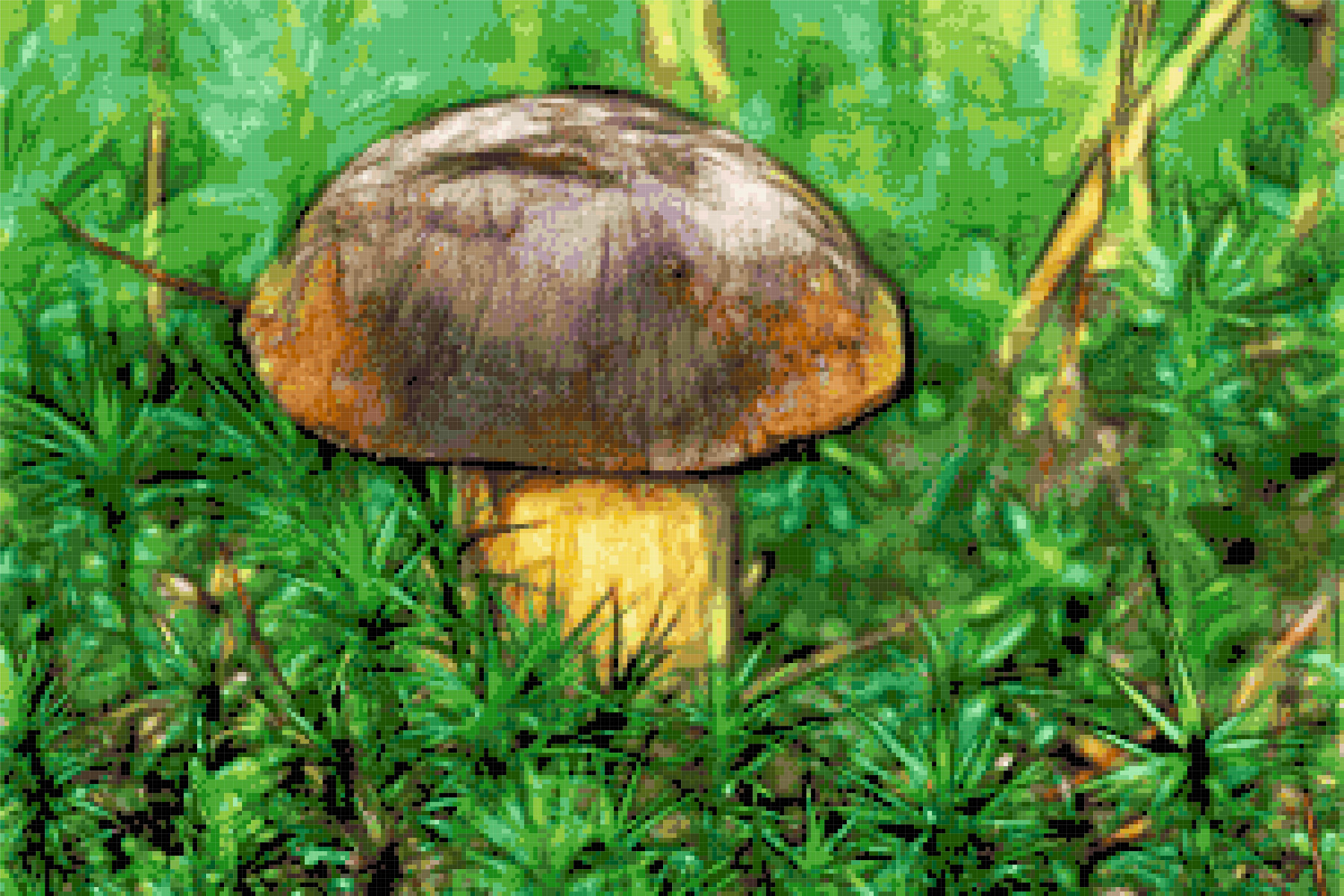 mushroom cross stitch image