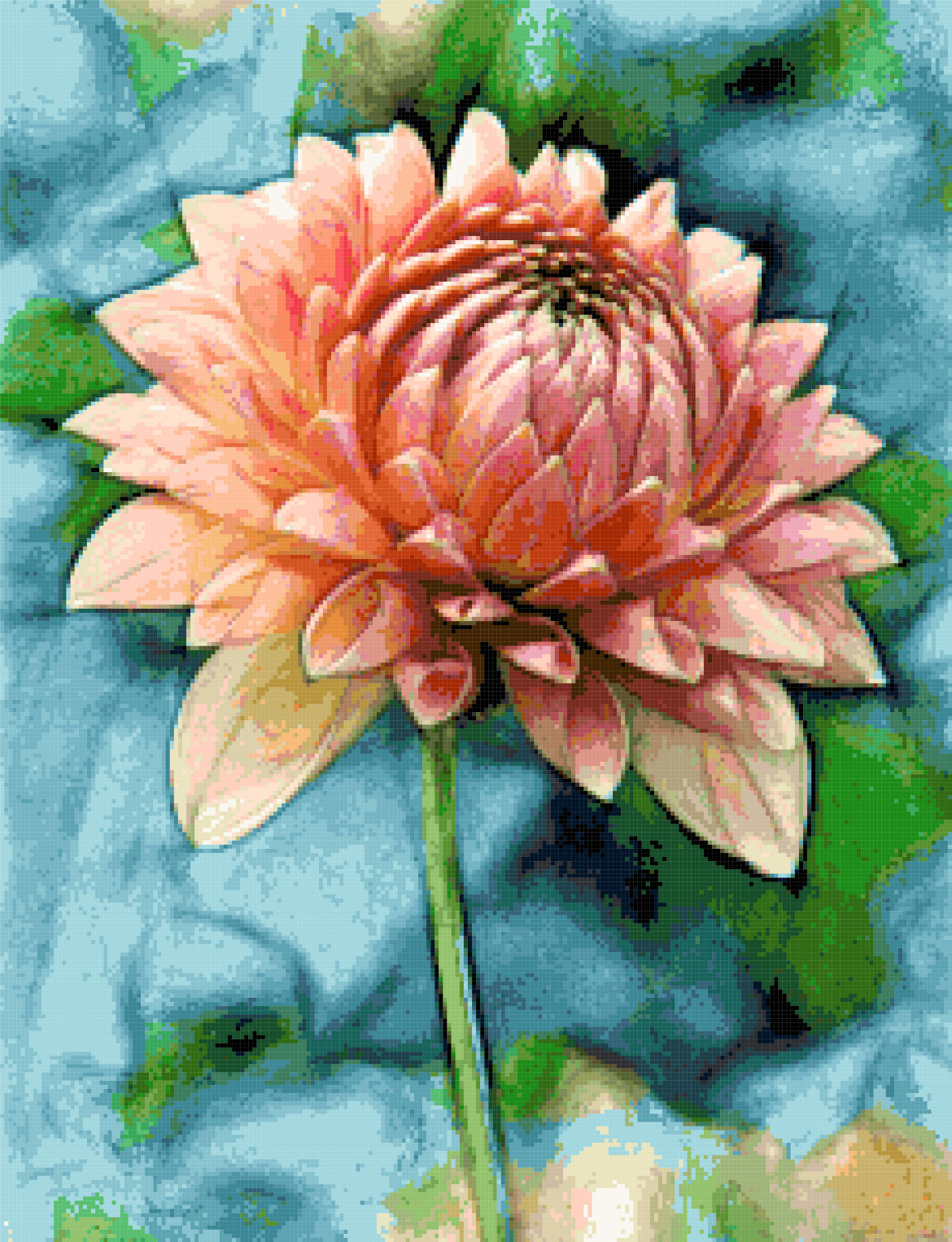 beautiful flower cross stitch image